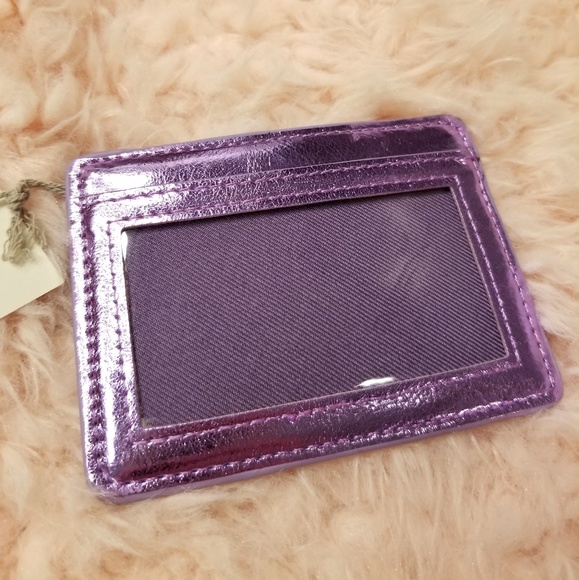 Metallic Purple card holder - Picture 2 of 3